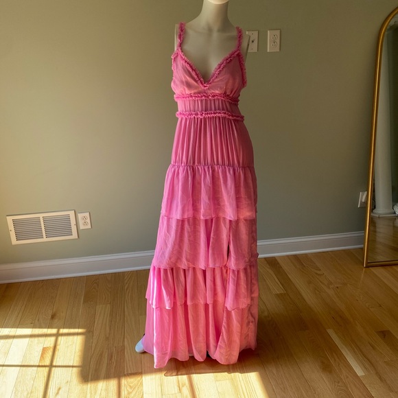LIKELY Athena Tulle Mesh Maxi Dress. - Picture 2 of 8